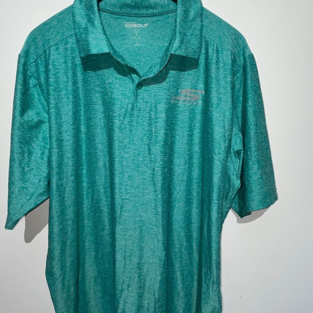 Skechers  Go Golf Men's Green Pine Valley Performance Stretch Polo‎ Shirt Large